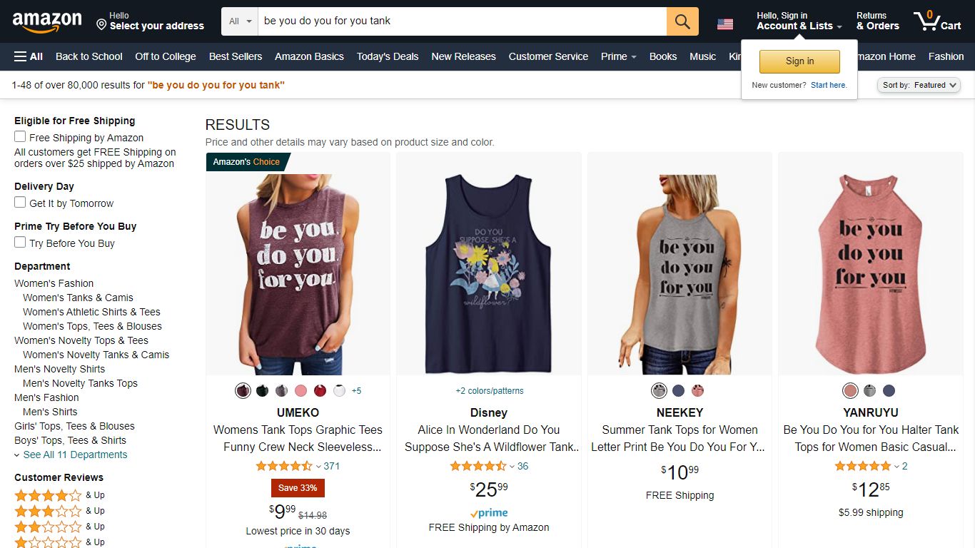 Amazon.com: be you do you for you tank